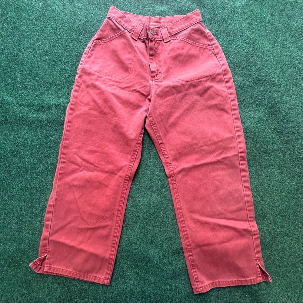 Vintage High-Waisted Burnt Orange Capris